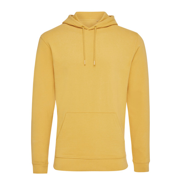 Sweat à capuche en coton recyclé Iqoniq Jasper - Ochre Yellow / L