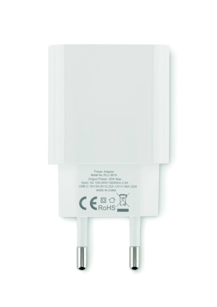 Chargeur USB 20W 2 ports, prise Plugme