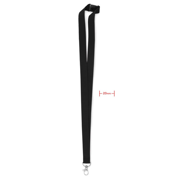 High Quality satin lanyards with metal hook + safety break - 20mm Width