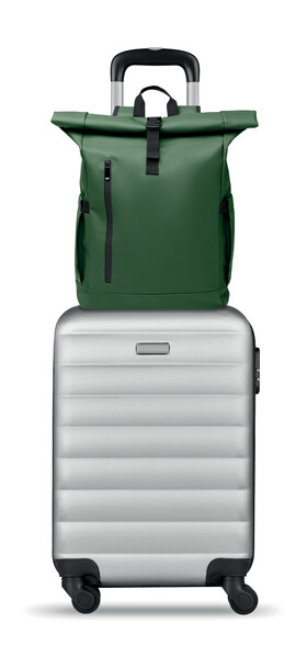 Rolltop laptop rugzak 600D Bangkok Roll - Donker Marinegroen