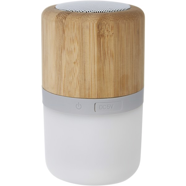 Aurea Bluetooth®-højttaler af bambus med lys