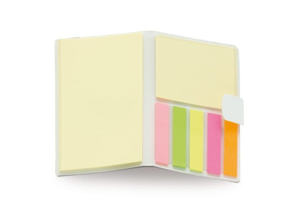 Notebook + sticky notes - White