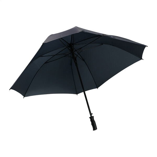 Parapluie carré RPET Quadstorm - Bleu Foncé