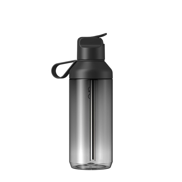 Ocean Bottle GO Clear 710 ml water bottle - Obsidian Black