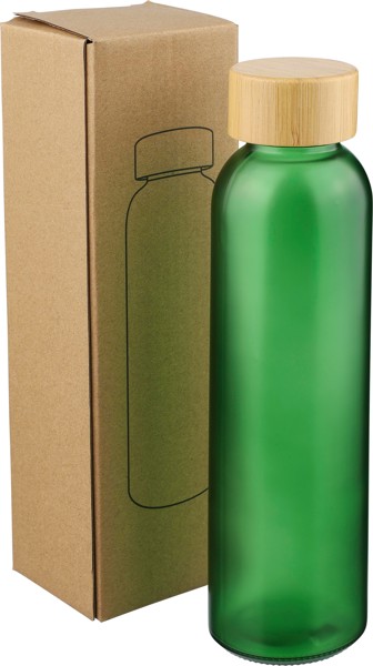 Glazen drinkfles (500 ml) Levi - zwart