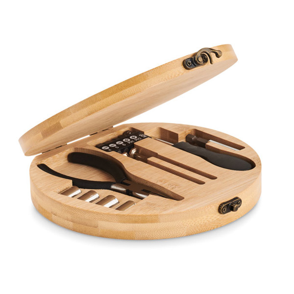 MB - 15 piece tool set bamboo case Bartlett