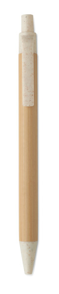 Push button ball pen in bamboo Itea Colour - Beige