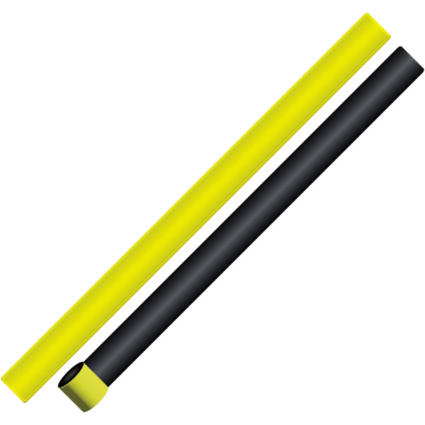 Slap wrap refletor de TPU com 44 cm RFX™ - Amarelo neón