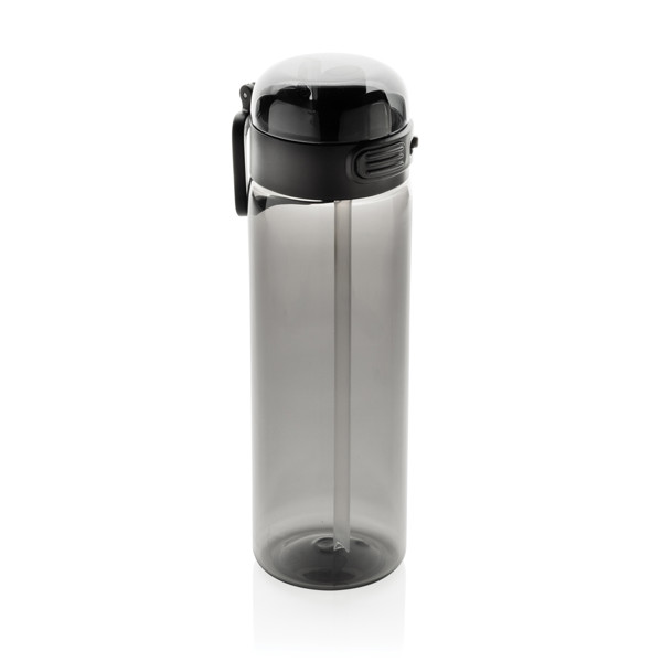 Fľaša na vodu SipnLock RCS RPET 800 ml, nepretek., športová - Čierna