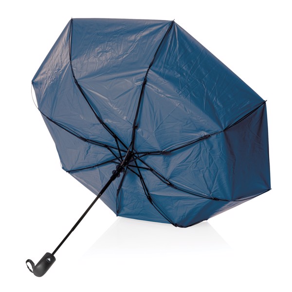21" Impact AWARE™ RPET 190T Pongee dual colour mini umbrella - Blue