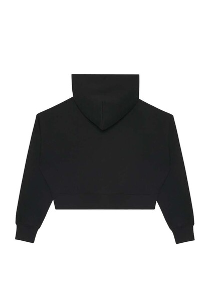 Womens Relaxed Crop Zip - Black / XS