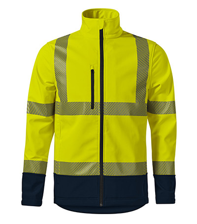 Softshellová Bunda Unisex Rimeck® Hv Drop - Fluorescenčná Žltá / 4XL