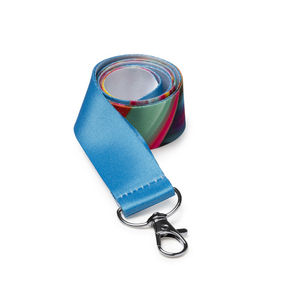 Lanyard promocional de poliéster con mosquetón personalizado por sublimación