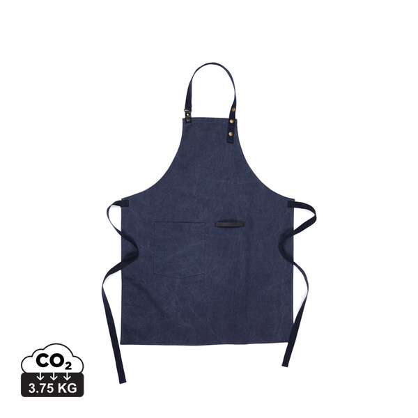 VINGA Tablier en toile recyclée GRS Tome - Bleu Marine