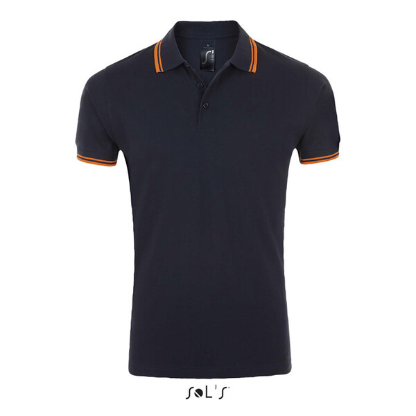 PASADENA pólo homem 200g Pasadena Men - French Navy / Laranja NéonXL