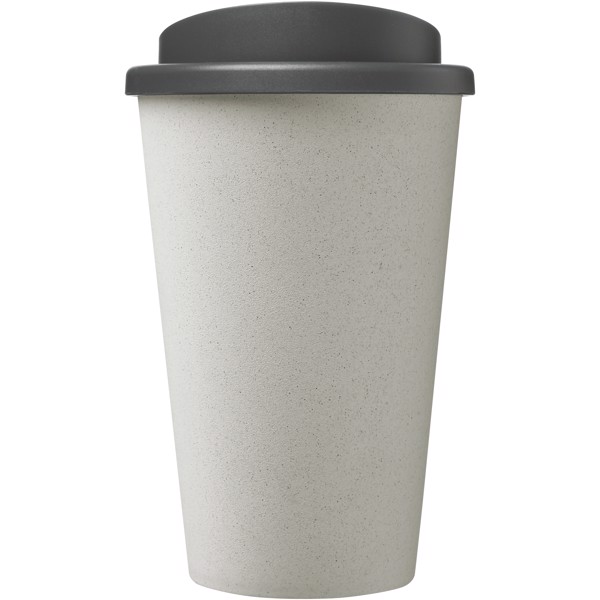 Copo reciclado de 350 ml "Americano Eco" - Branco / Cinzento