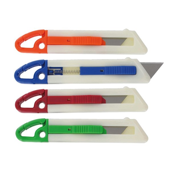 CUTTER LAME AUTO-RETRACTABLE TOUR DE COU - Rouge