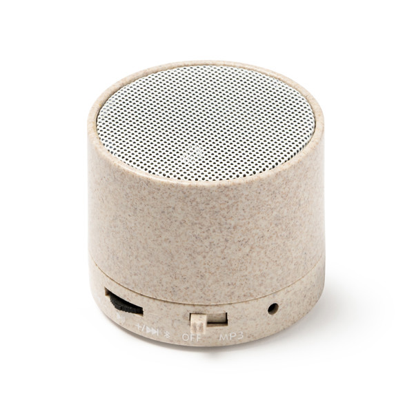Altavoz inalámbrico personalizado de fibra de trigo 3W con radio FM y Bluetooth