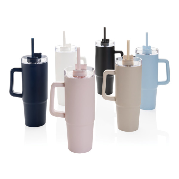 Mug 750ml avec poignée en plastique recyclé RCS Tana - Bleu Marine