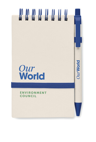 Carnet en carton de lait recycl Mito Set - Bleu