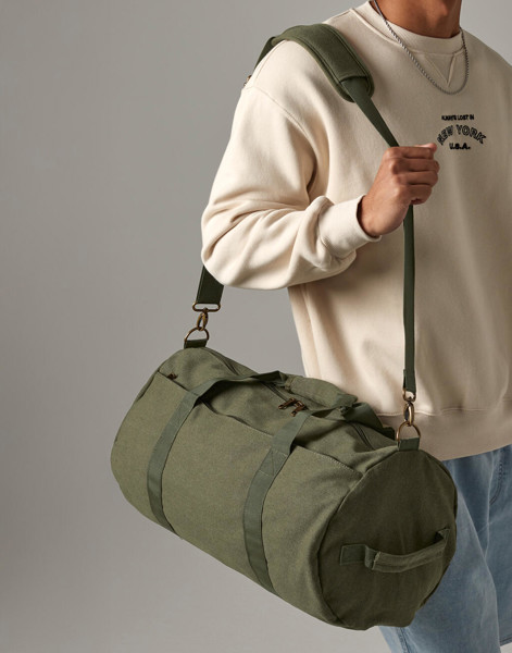 Vintage Canvas Barrel Bag - Vintage Black / ONE SIZE