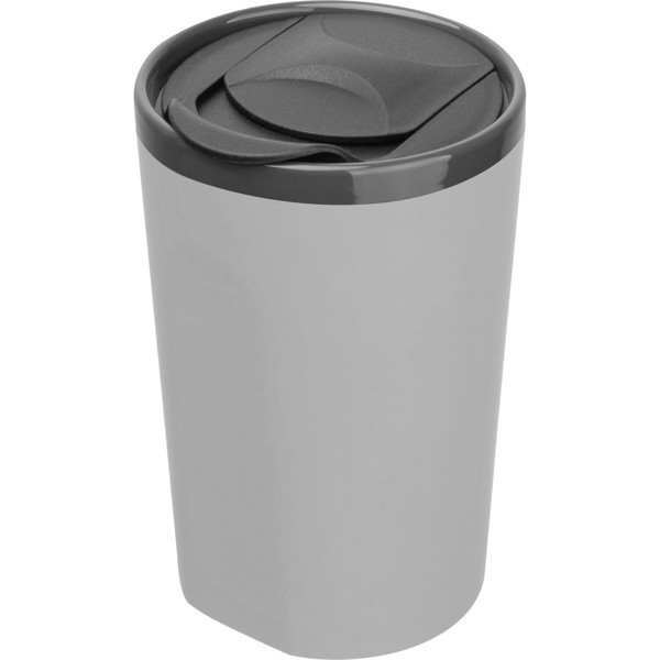 Ceramic cup – rubberized TOMAS - Silvergrey