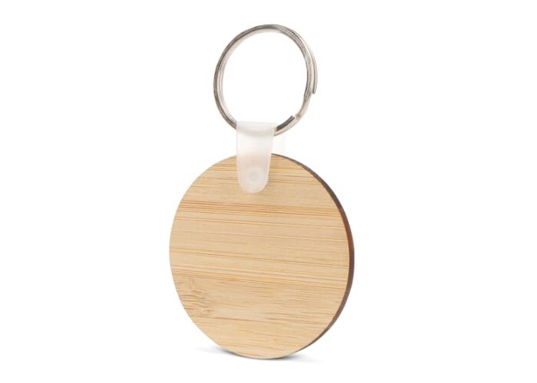 Keyring Bamboo round