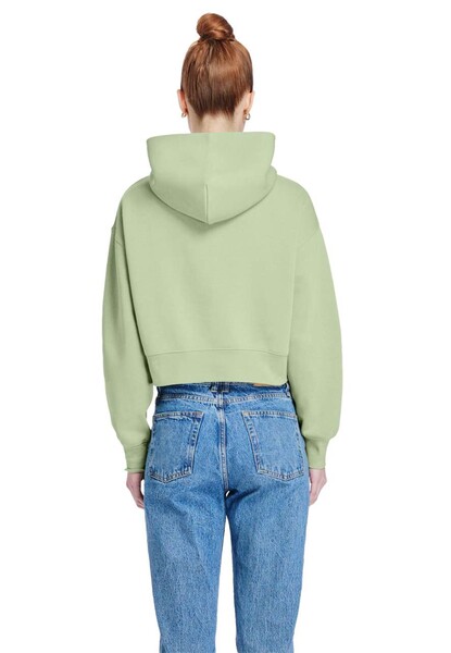 Womens Relaxed Crop Hoodie - Black / XS