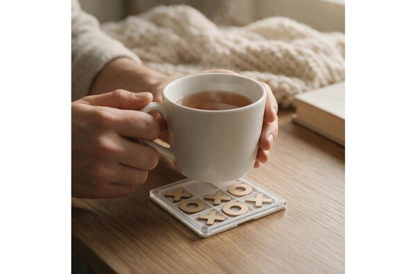 Sous-verre Tic-Tac-Toe