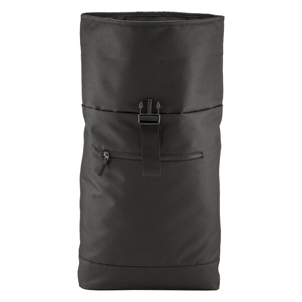 Recycled Polyester R-Pet Pc  (17") Backpack With Exterior Zippered Pocket - Black