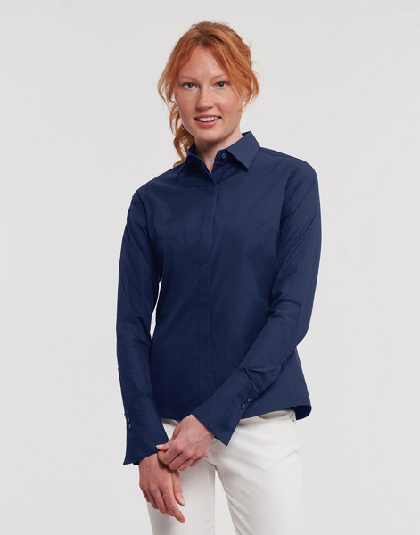 Ladies'LS Ultimate Stretch Shirt - White / L (40)