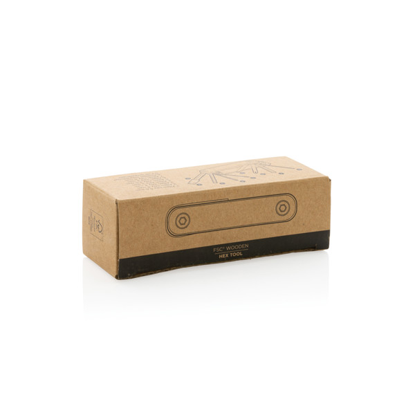 Xd Collection beech wood hex tool, 9 functions