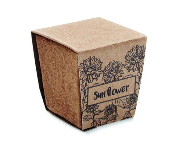 Sunflower grow kit biodegradable pot, soil tablet