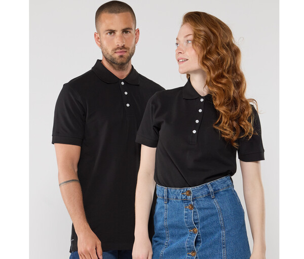 Polo femme boutons contrastés - NAVY / RED / S