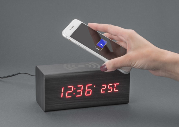 Desk clock with wireless charger CORNELL