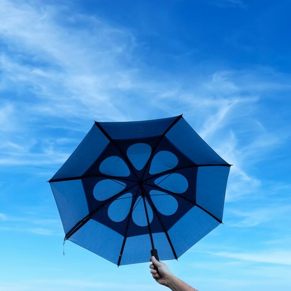 Windproof manual umbrella - grey