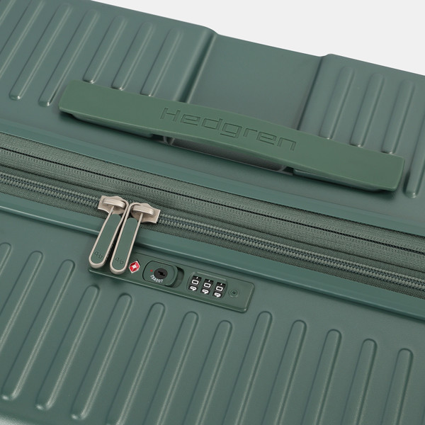 YUNO L EXP | Troler mare de check-in 74 cm extensibil + TSA - Hedgren - Duck Green
