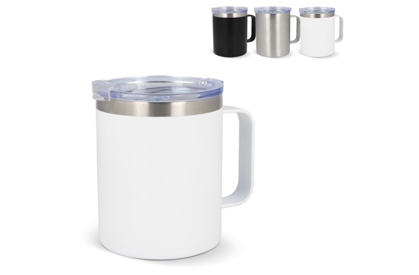 Termo skodelica Donava, notranjost keramična, 350 ml - Bela