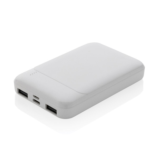 RCS recycled plastic 5.000 mAh powerbank - White