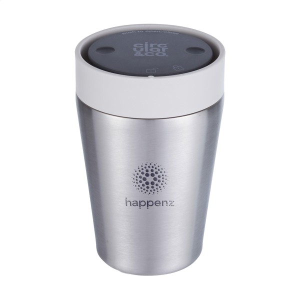 Circular&Co Recycled Stainless Steel Coffee Cup 227 ml - blanc