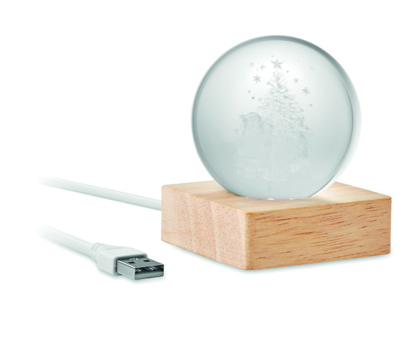 Christmas LED glass ball Santa Light