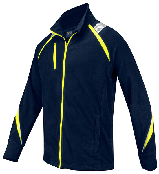 2328 Fleecejacket Navy/Yellow 4XL