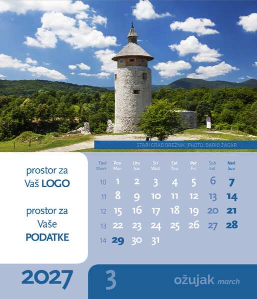 Stolni CD kalendar – Dvorci i utvrde
