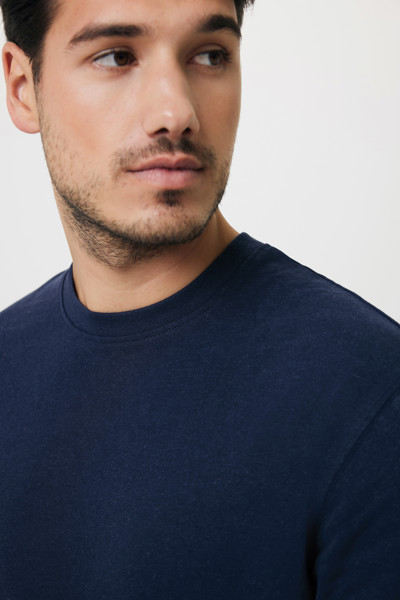 Sweater à col rond en coton recyclé Iqoniq Zion - Bleu Marine / XXS