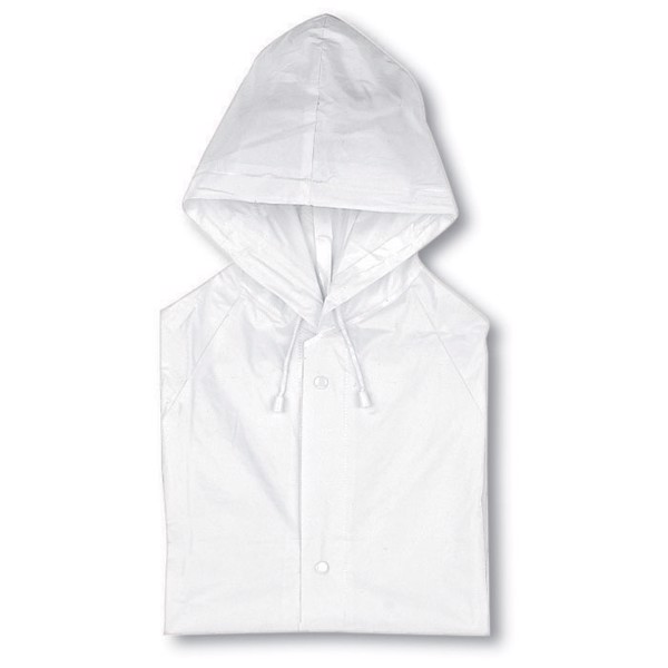 PVC raincoat with hood Blado - White