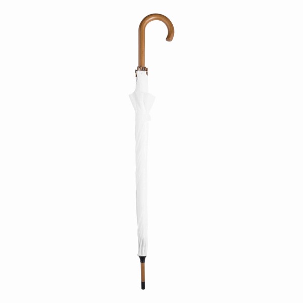 Automatic Wooden Stick Umbrella Tango - White