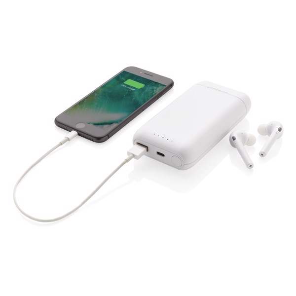 TWS sluchátka Liberty s powerbankou 5 000 mAh