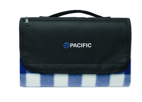 RPET fleece picnic blanket Caly - Blue