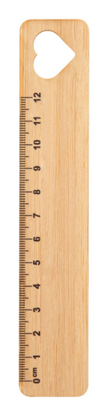 Rooler bamboo ruler, 12 cm - Natural