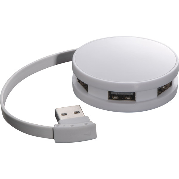 4 port - rounded USB-Hub SUSAN - White